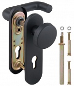 Картинка Ручка дверная FUARO DH-043P-KNOB NE (ЧЕРНАЯ), НЕЙЛОН, квадрат 9x90 мм